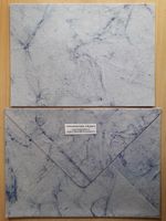 Natuurpapier batik enveloppen 16 X 22.8 cm blauw